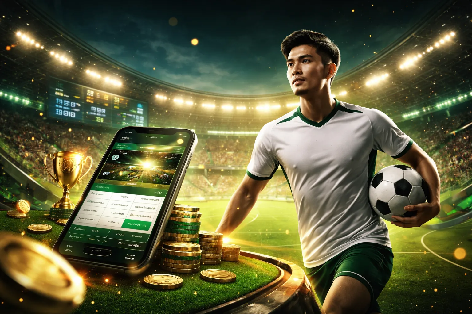 Sân vận động với không khí cá cược sôi động tại Bet188